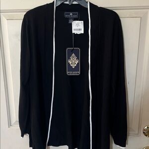 Womens Black Open-Front Sweater Cardigan size M